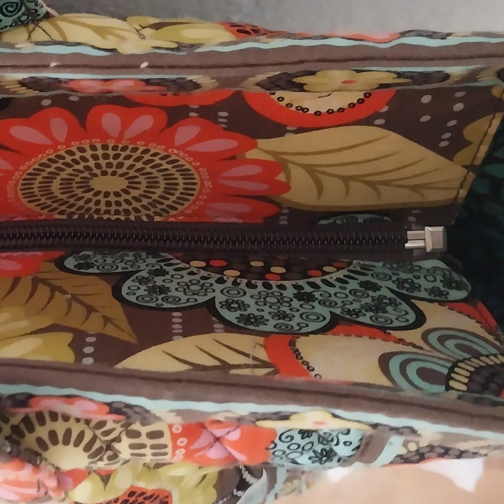Vera Bradley Perfect Petals Large Quilted Multicolor Floral Travel Tote Bag NWOT - Picture 7 of 11